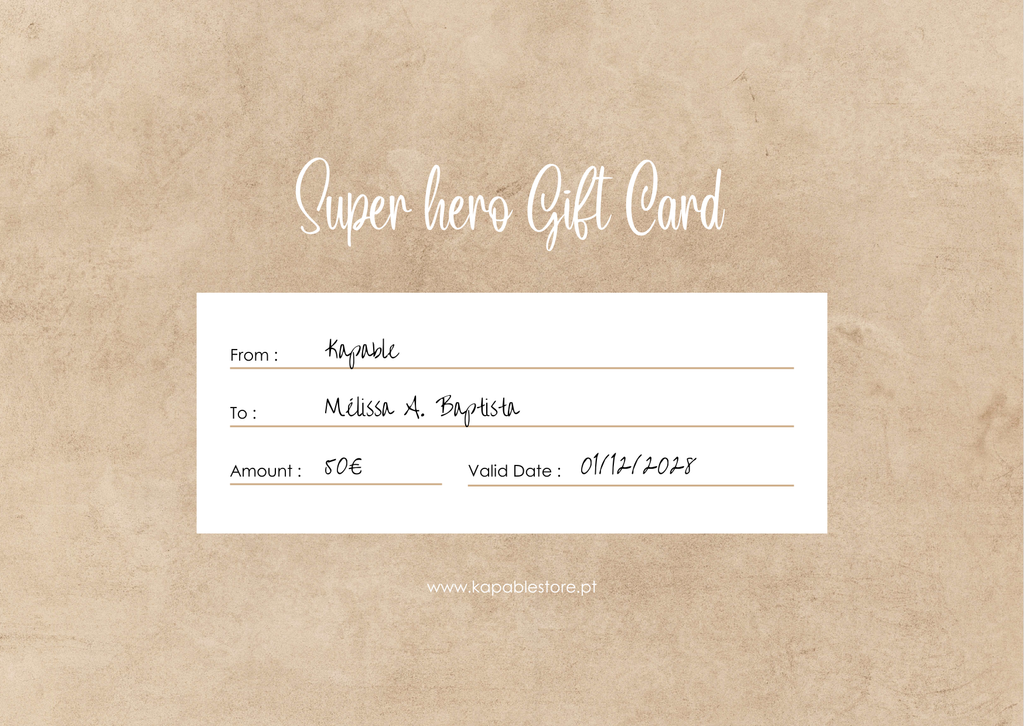 Superhero Gift Card
